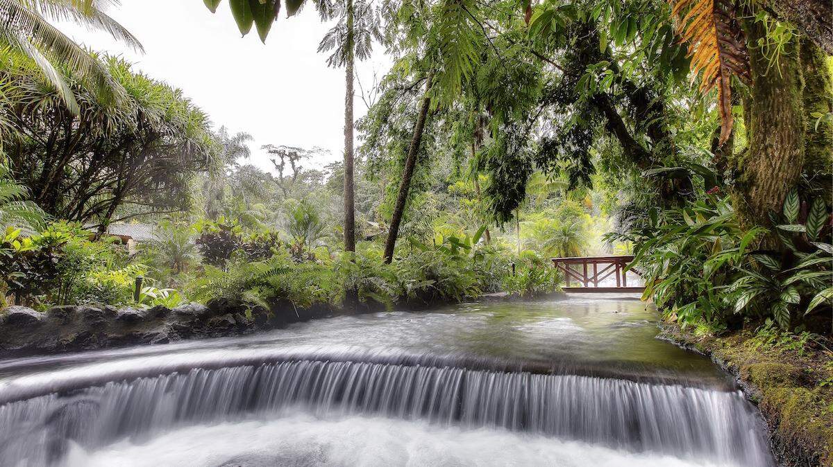 Hot spring's at Costa Rica's Tabacon Resort.