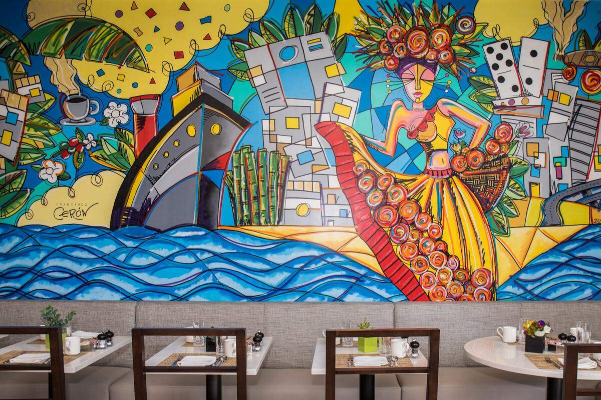 Francisco Calderon's mural at Caña.