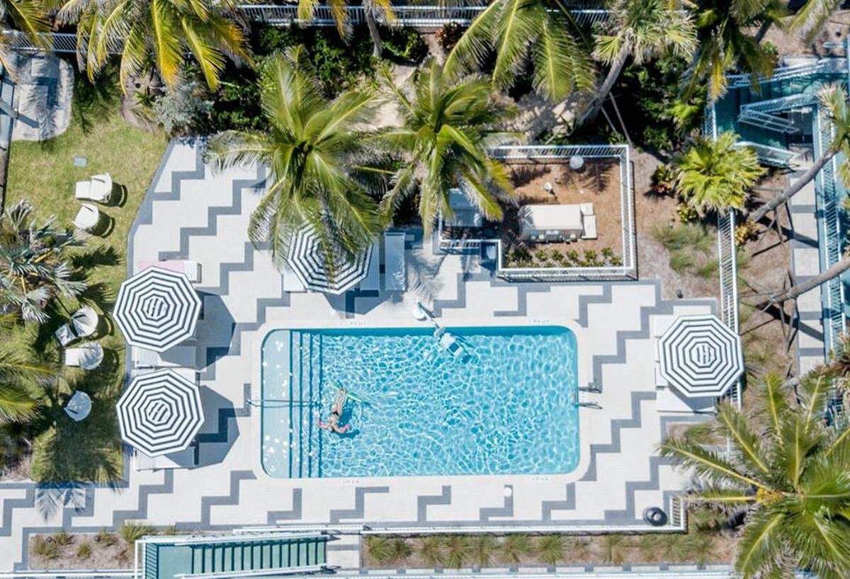 A bird's eye view of one of Plunge's pools.