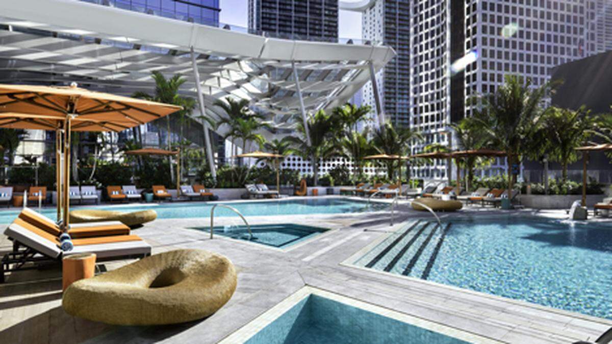 The poolscape at Brickell's new EAST, Miami hotel