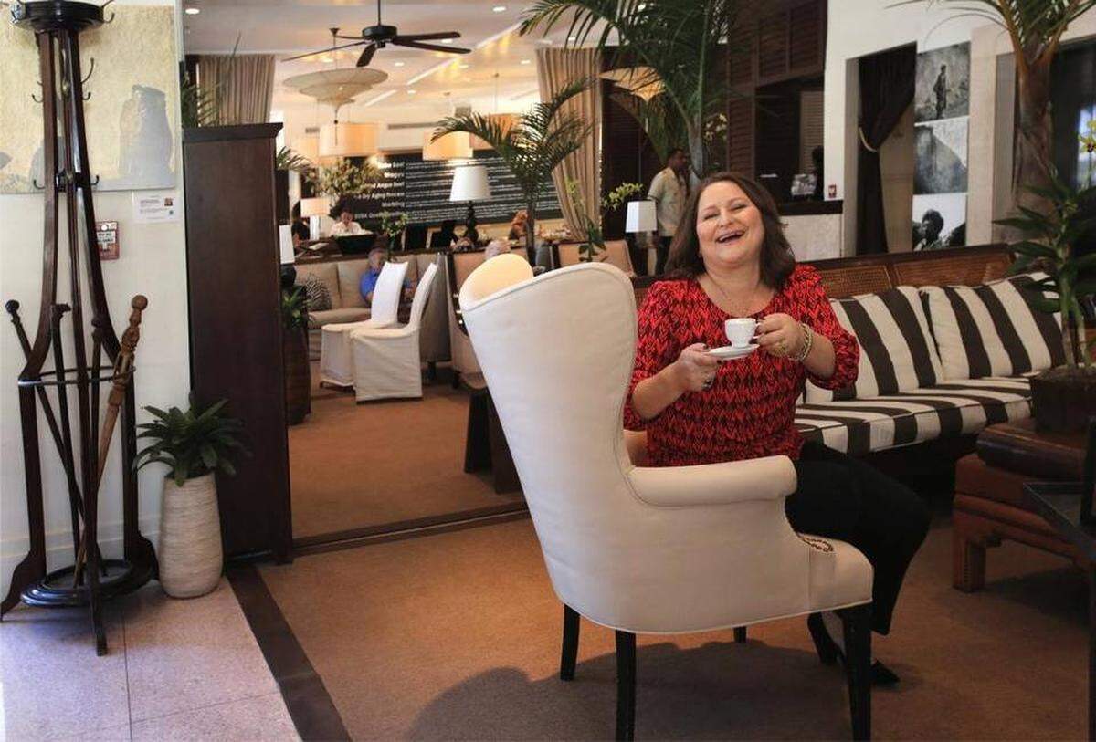 WELCOMING THE ARTS: Deborah Briggs, whose family owns the Betsy Hotel, is the force behind the unique cultural salon environment the hotel in Miami Beach.
