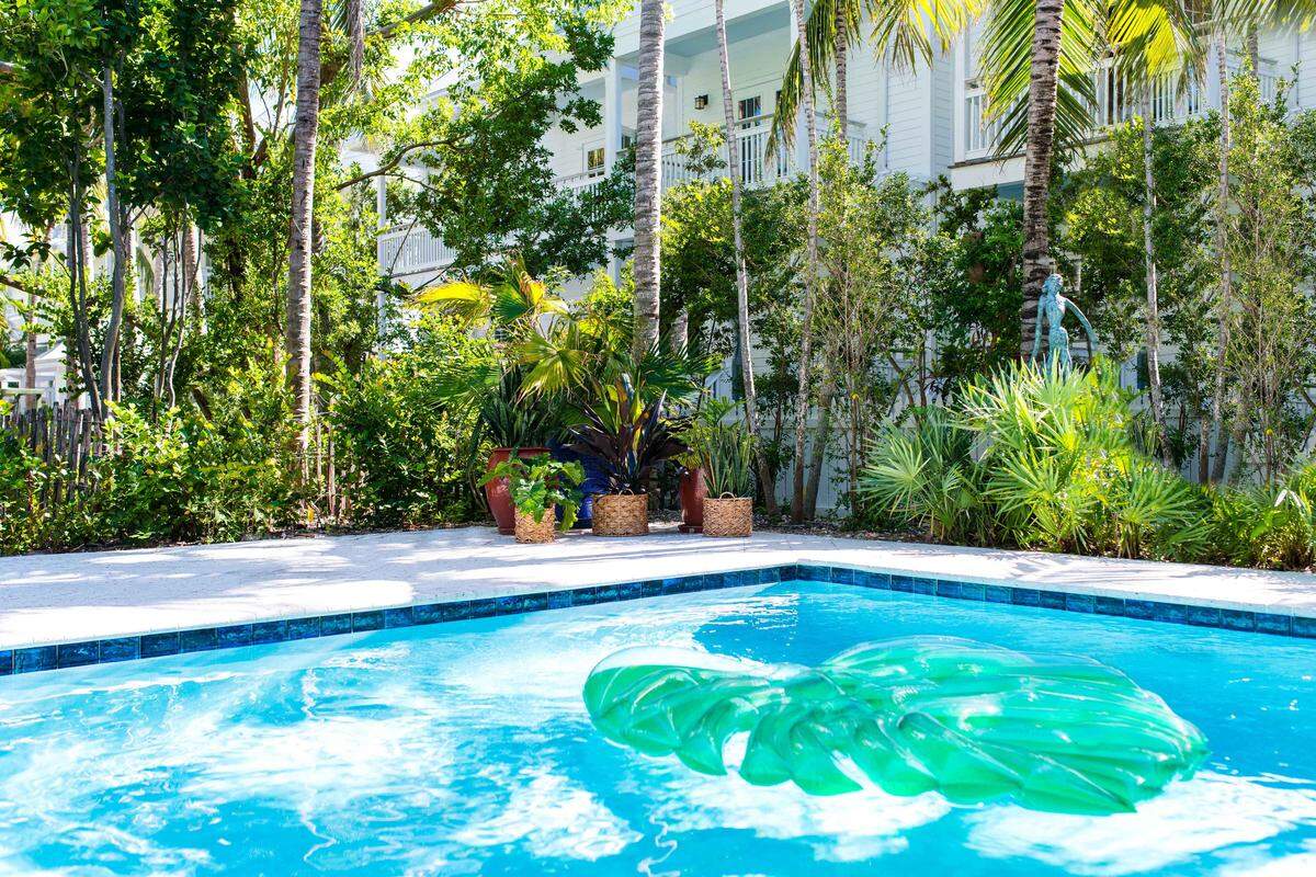 One of the four pools on the property.