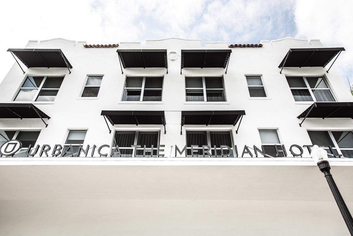 Urbanica's Meridian Hotel facade.