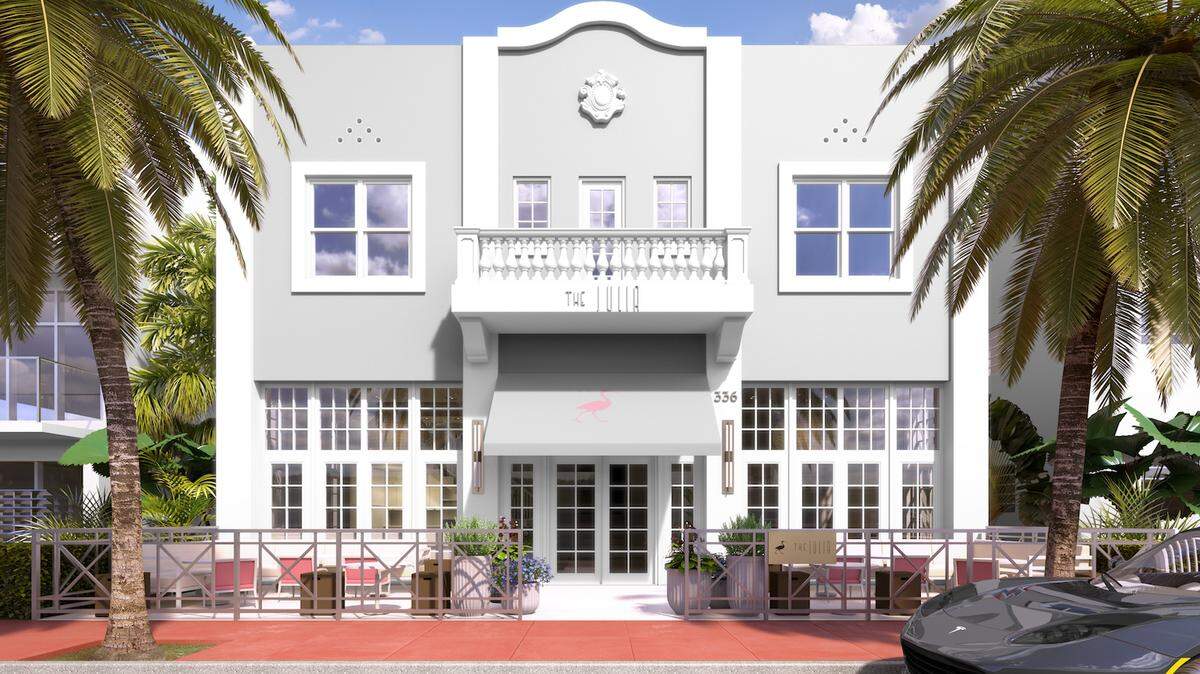 The Julia Hotel is a new 29-room boutique hotel in South Beach's SoFi neighborhood.