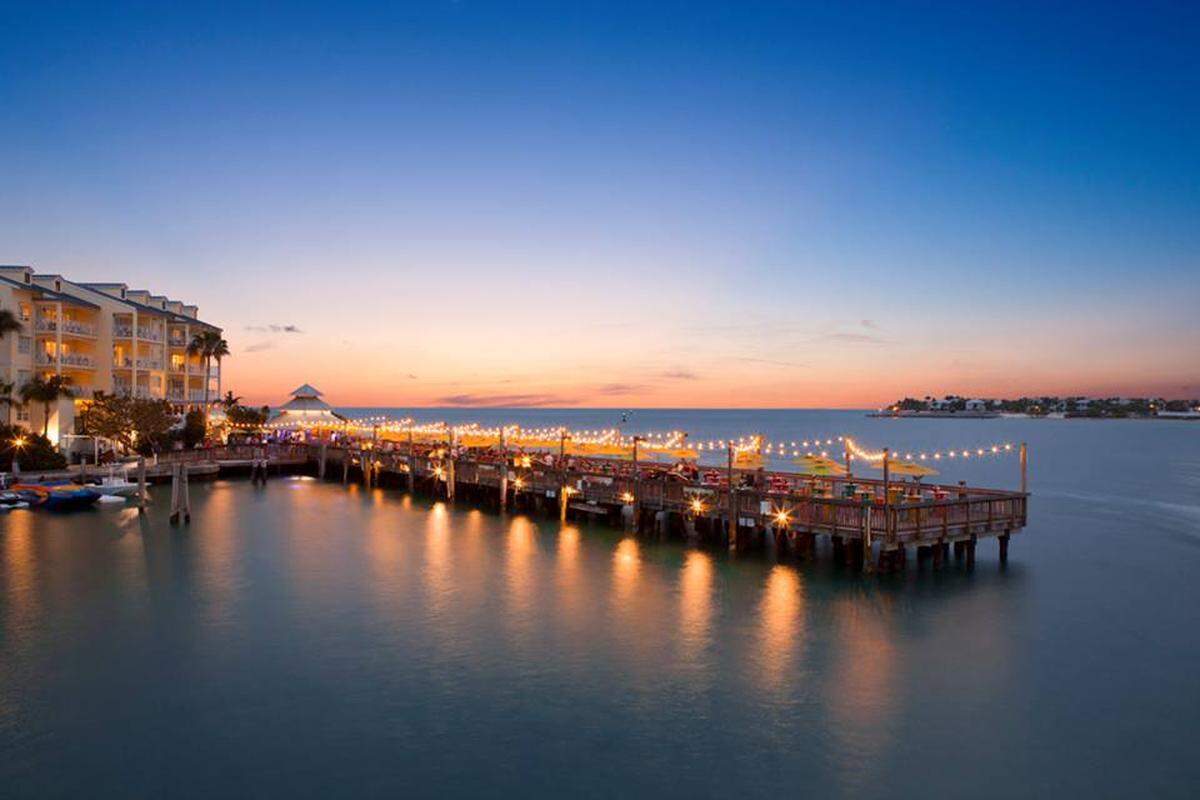 Ocean Key's Sunset Pier is a prime spot for sunset gazing.