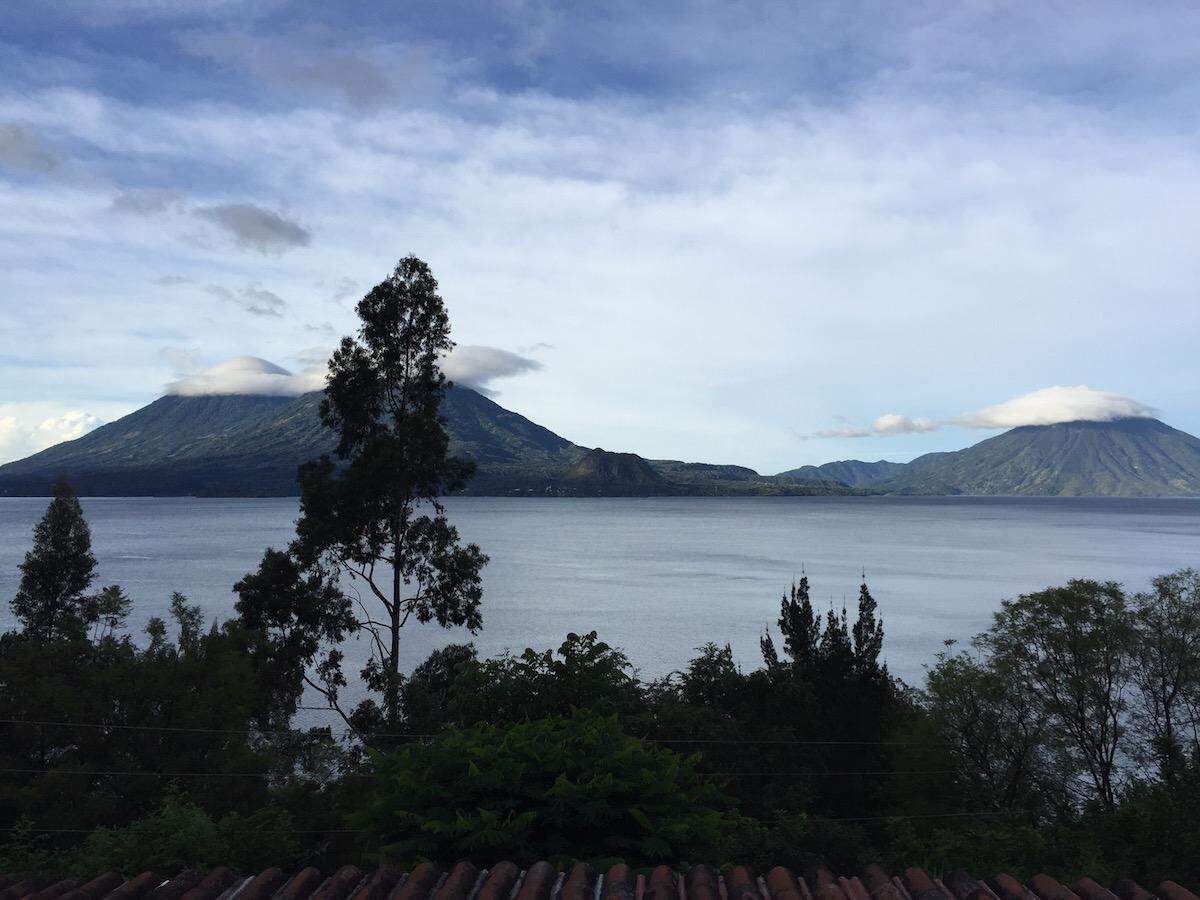 Lake Atitlán is 10 miles wide and was formed by a volcanic caldera.