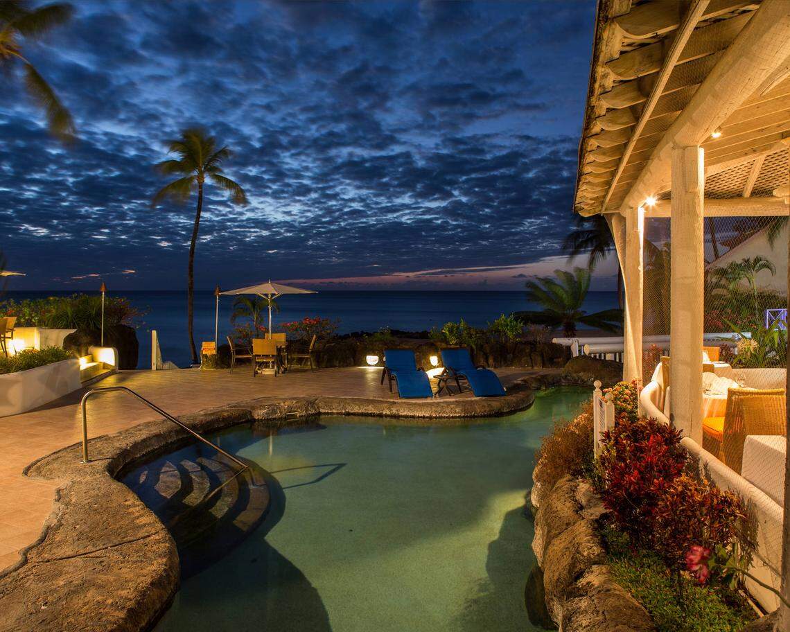 Go for a night swim at Crystal Cove in Barbados.