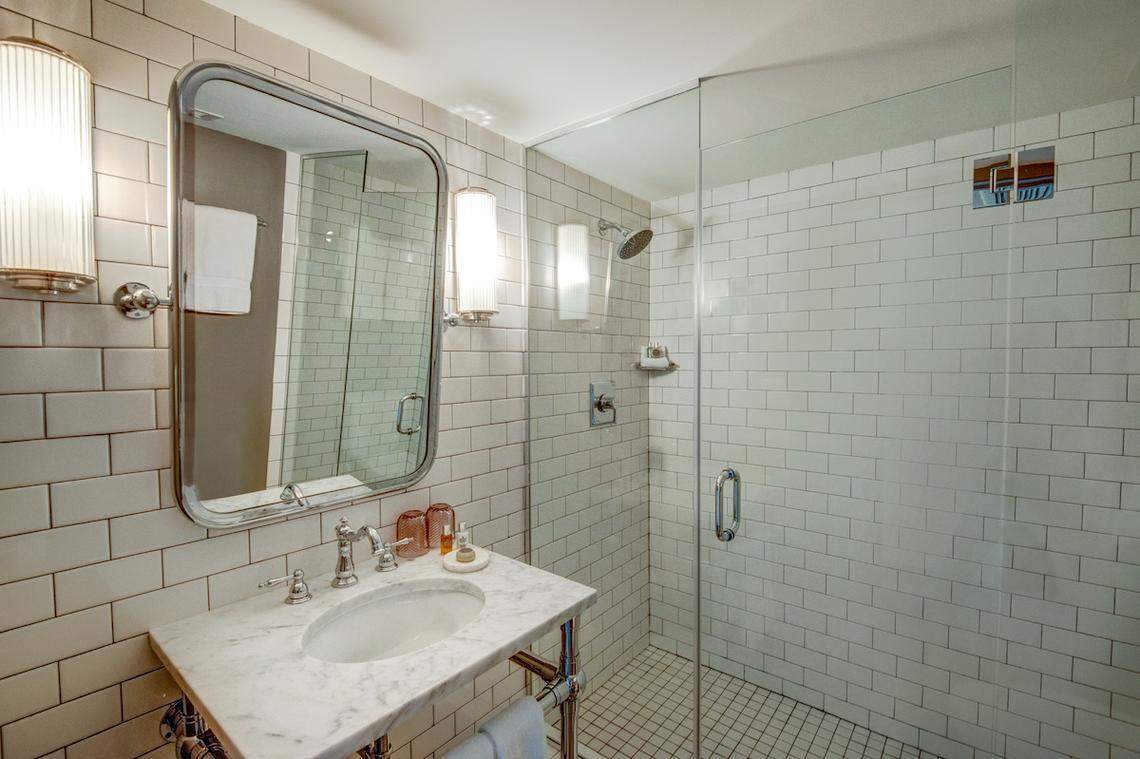 Modern bathrooms add to the hotel's appeal.