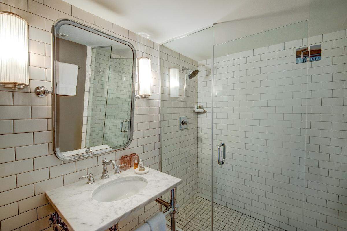 Modern bathrooms add to the hotel's appeal.