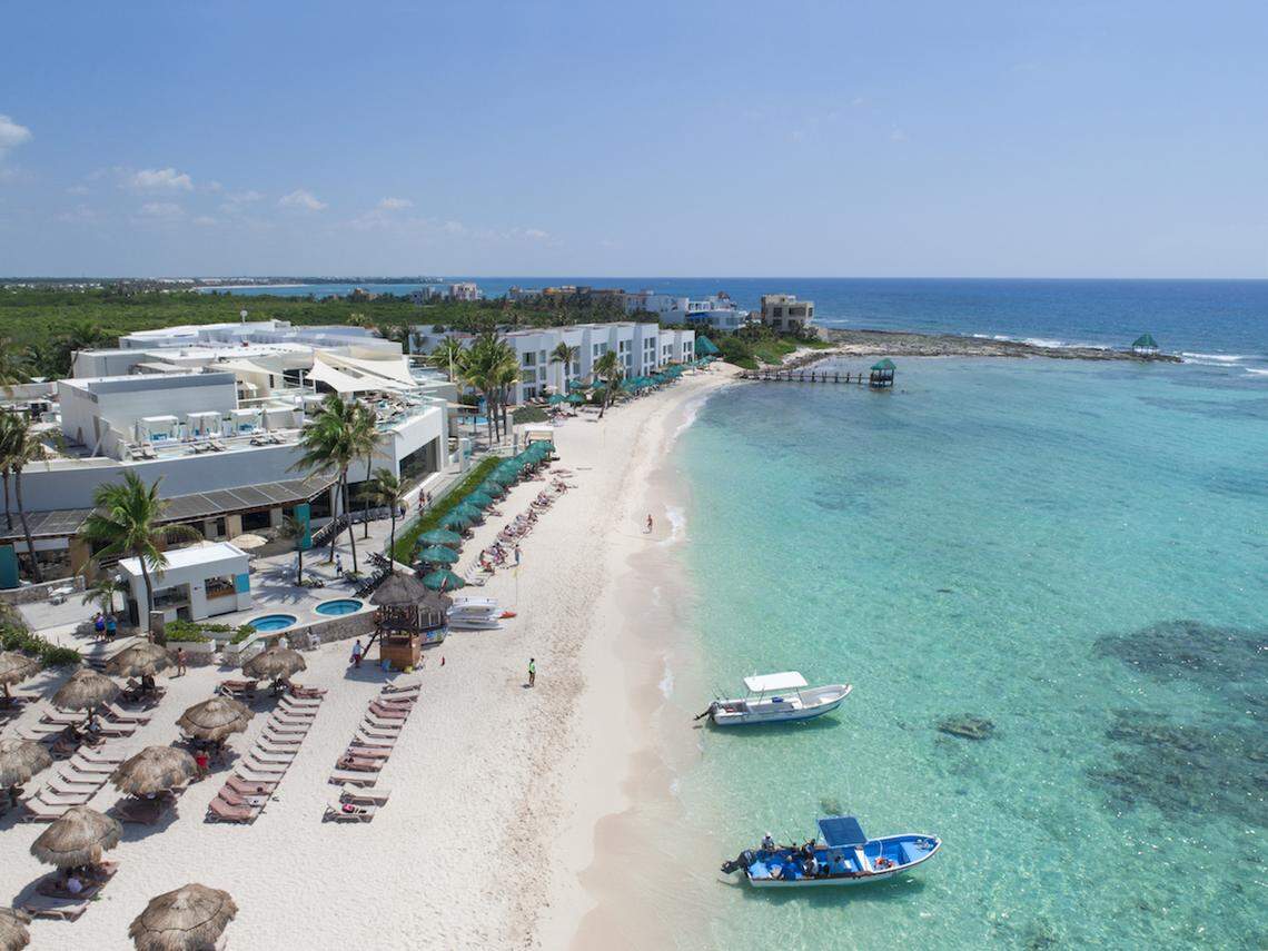 A view of the beach at the Grand Oasis Tulum.