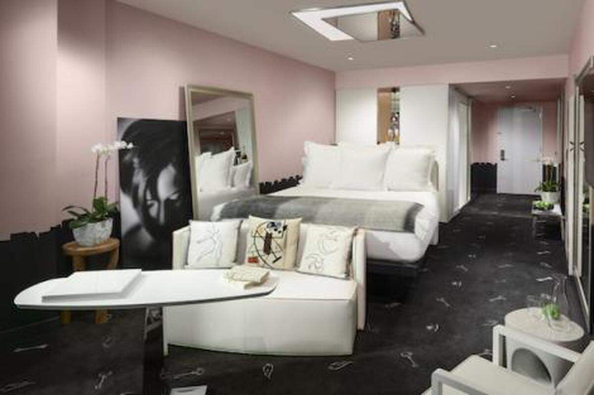 Inside a Starck-designed guest room.