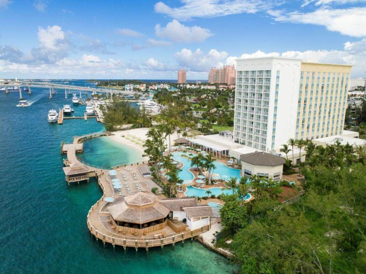 The lavish grounds of Warwick Island in Paradise Island, Bahamas.