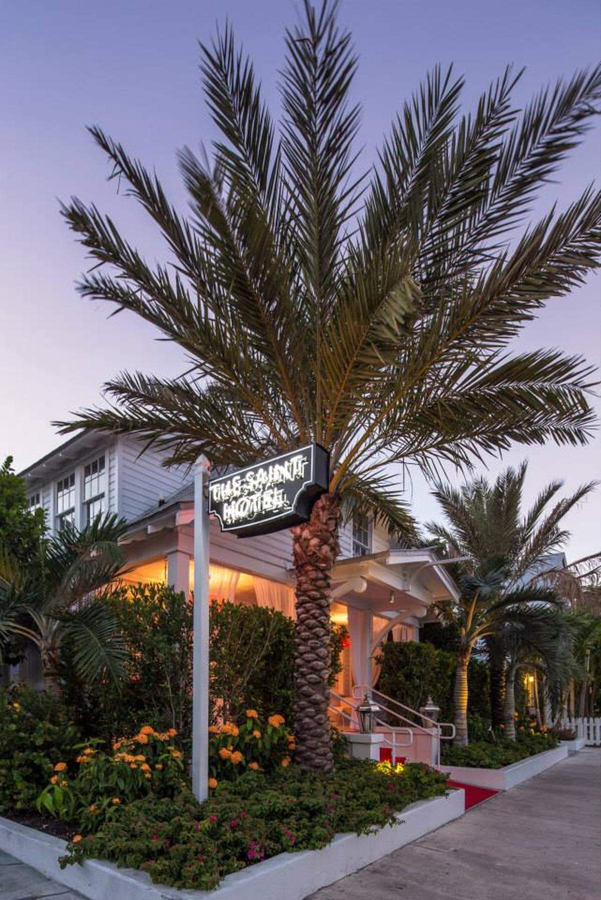 The facade of the boutique Saint hotel.