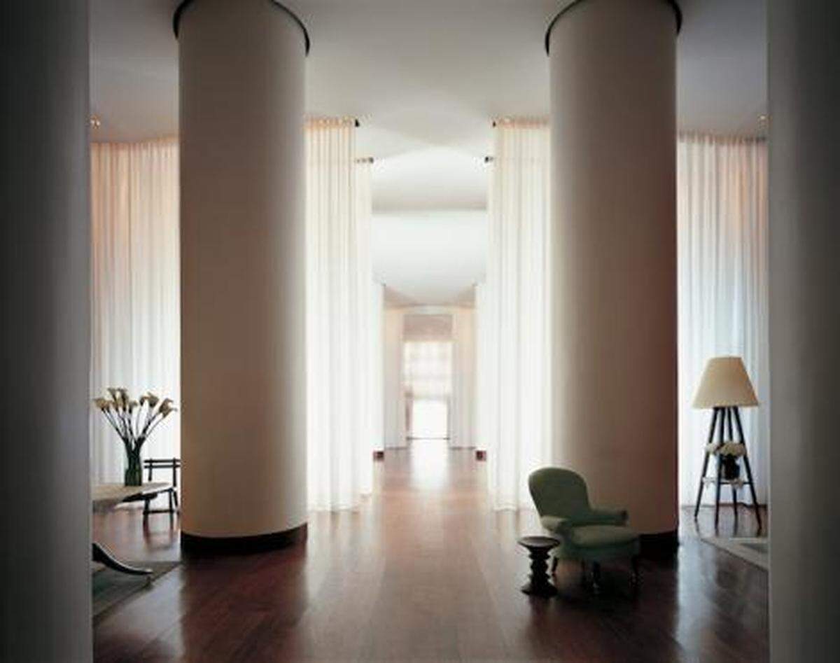 Look up here and imagine you're underneath a giant dinner table.