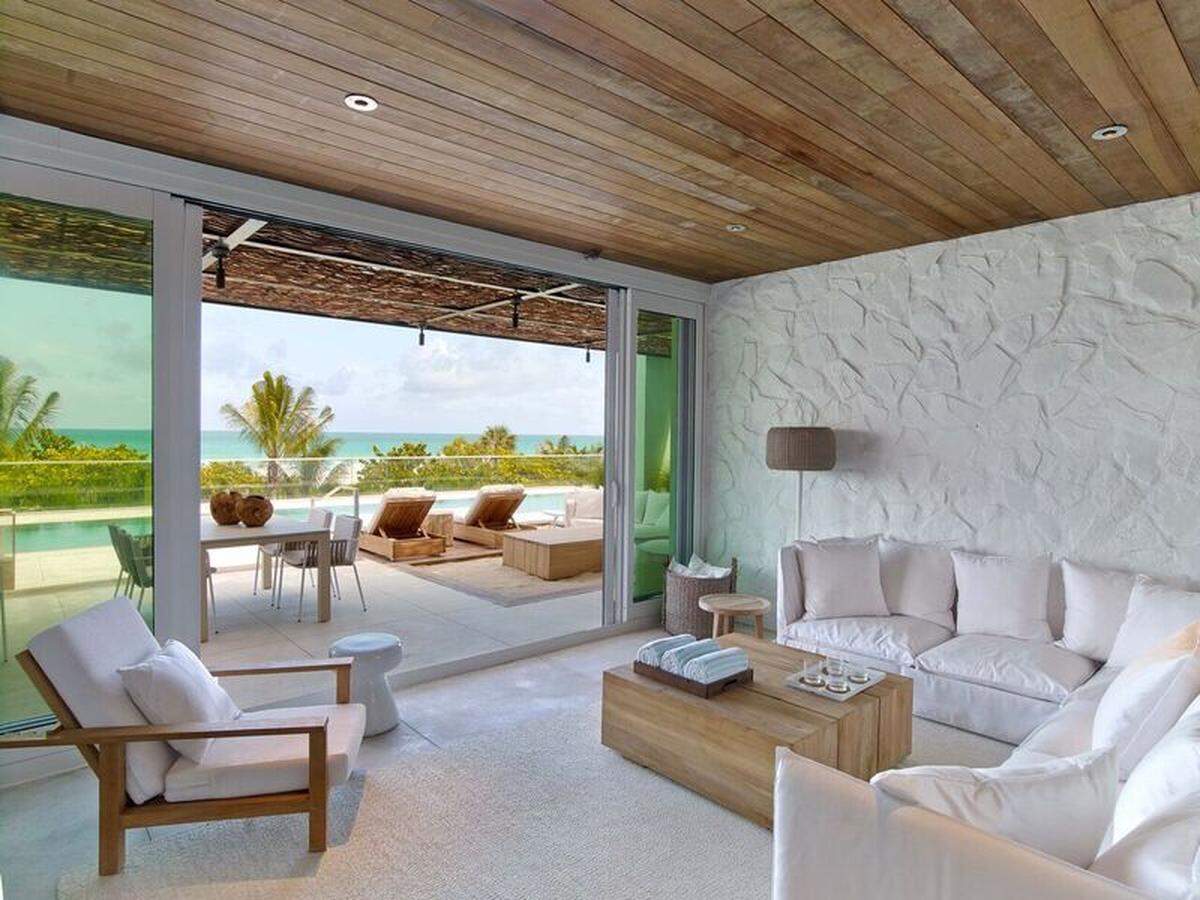 Inside an air-conditioned Ultra Cabana on the Cabana Pool deck.