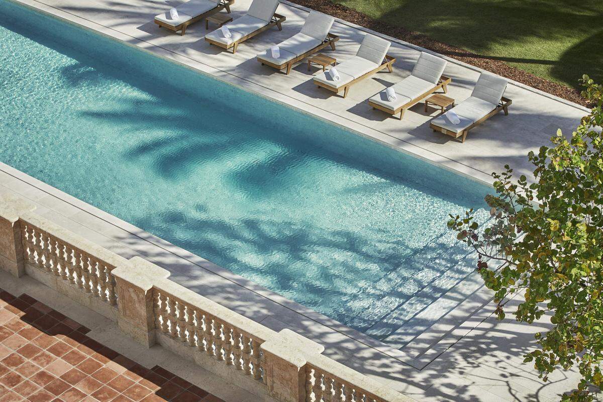 Take a dip. An oceanfront swimming pool.