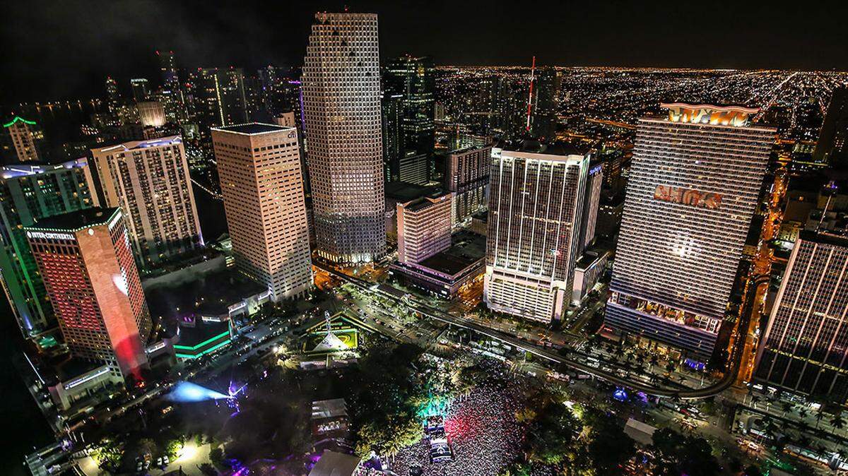A bird's eye view of Ultra Music Festival.