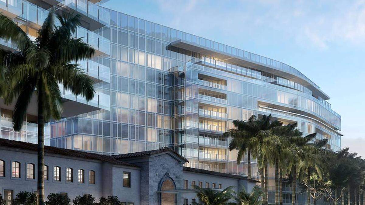 A rendering of the exteriors of The  Surf Club by The Four Seasons, now taking reservations starting in March 2017
