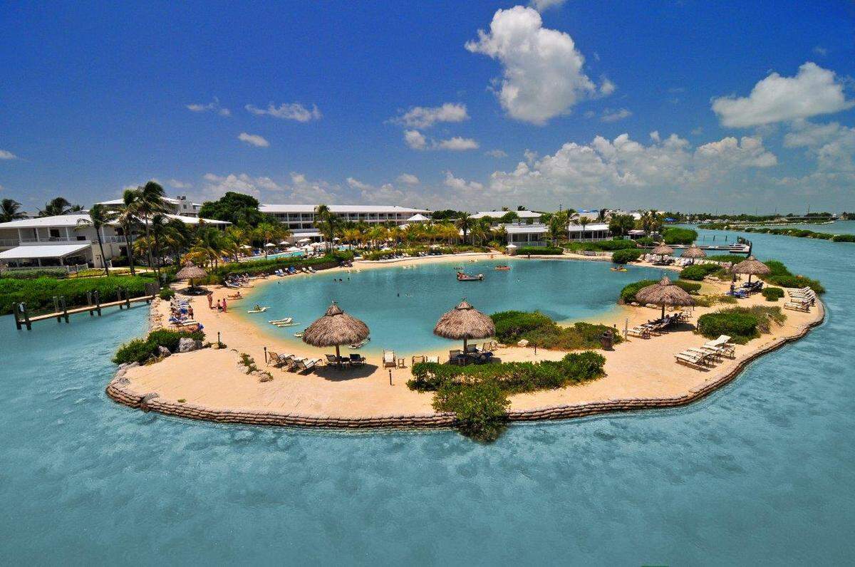 The private lagoon at Hawks Cay.