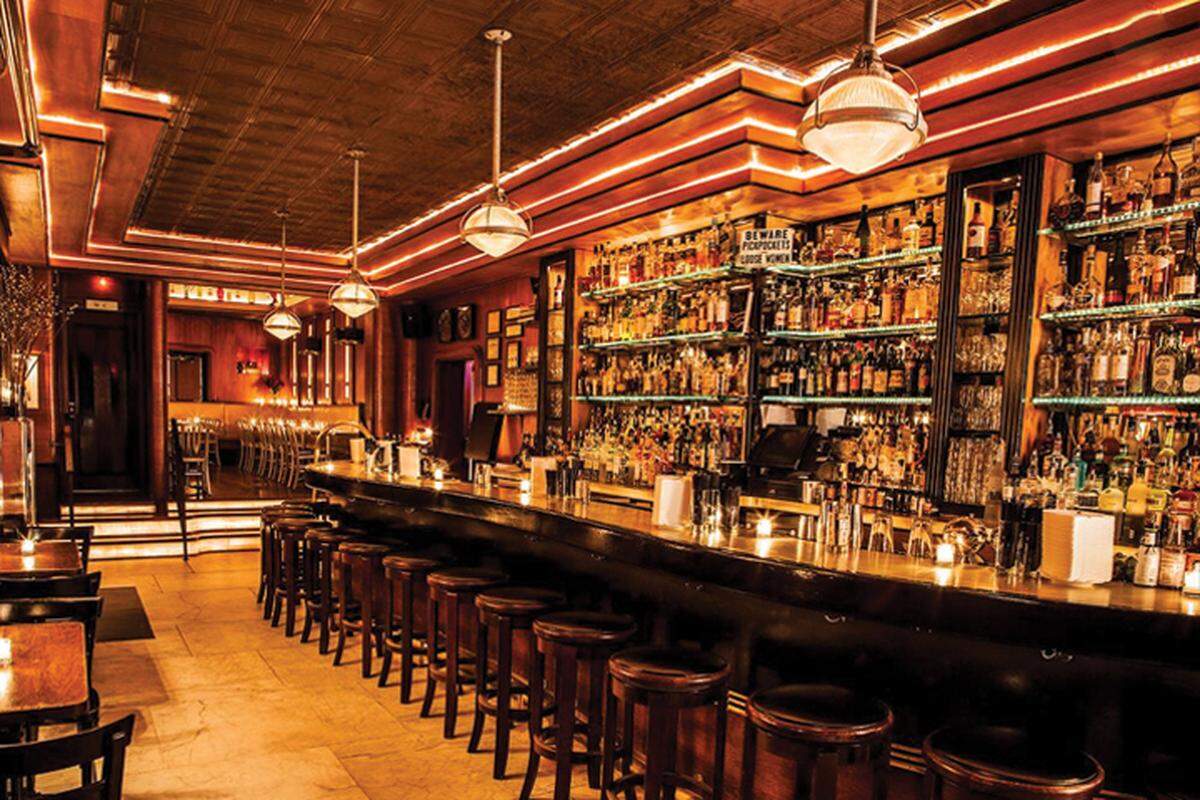 The bar at Employees Only.