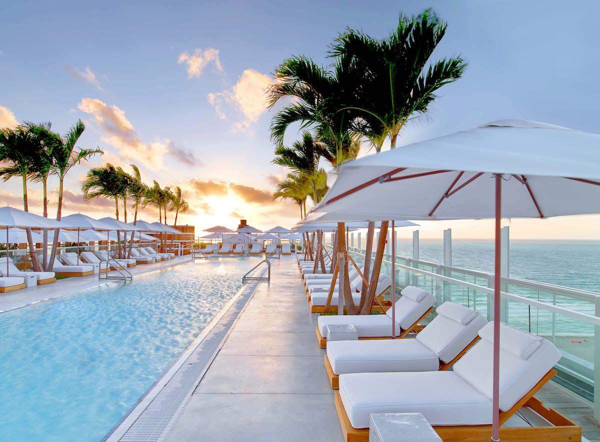 Detox and retox at 1 Hotel South Beach rooftop.