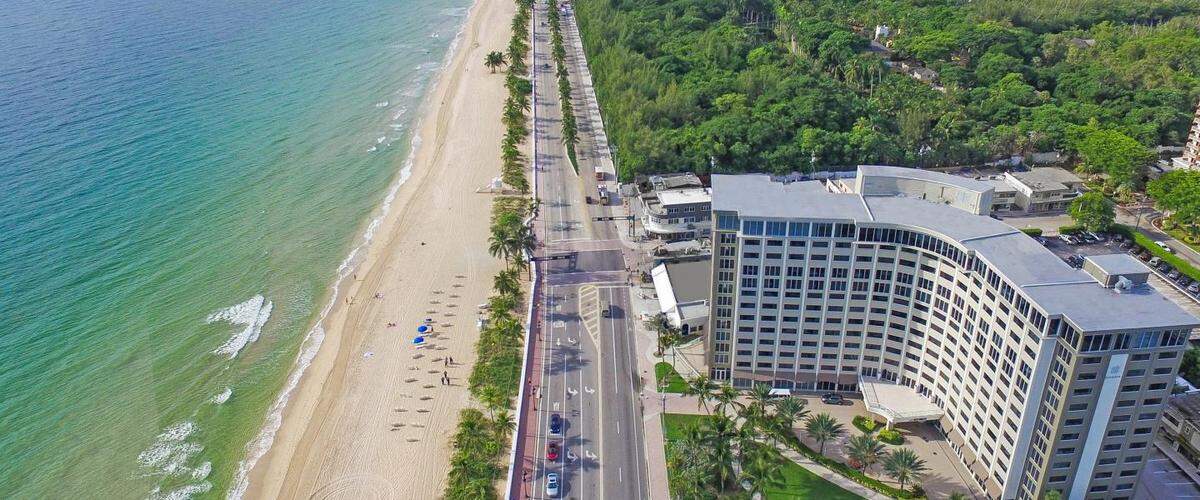An aerial view of the Sonesta Fort Lauderdale.