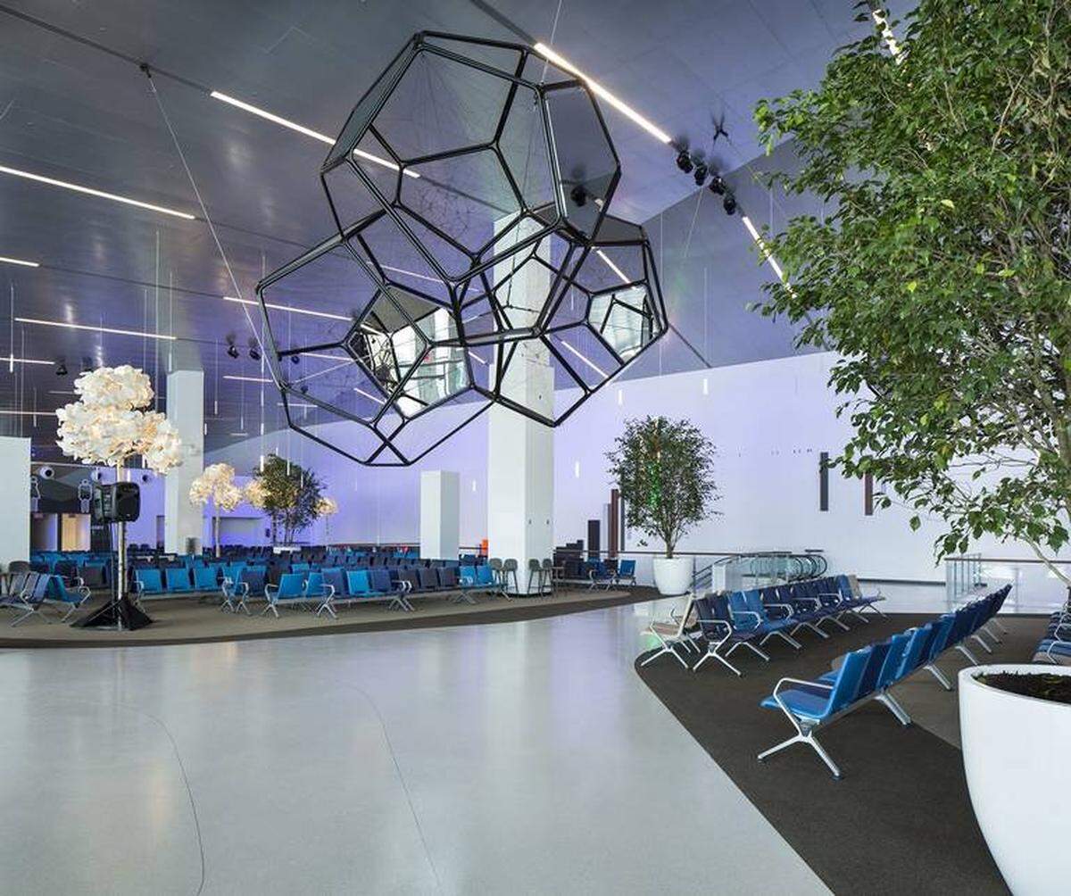 Inside the new Royal Caribbean terminal at PortMiami.