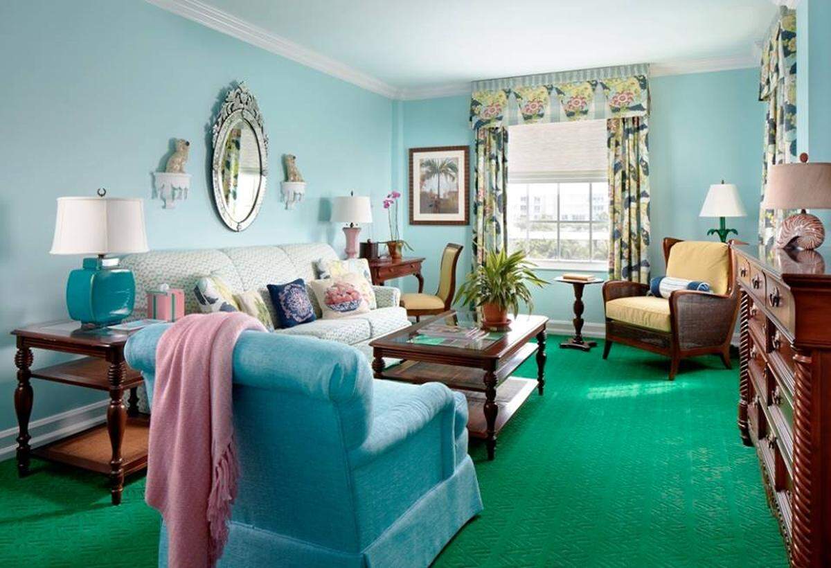 Technicolor guest rooms at The Colony.