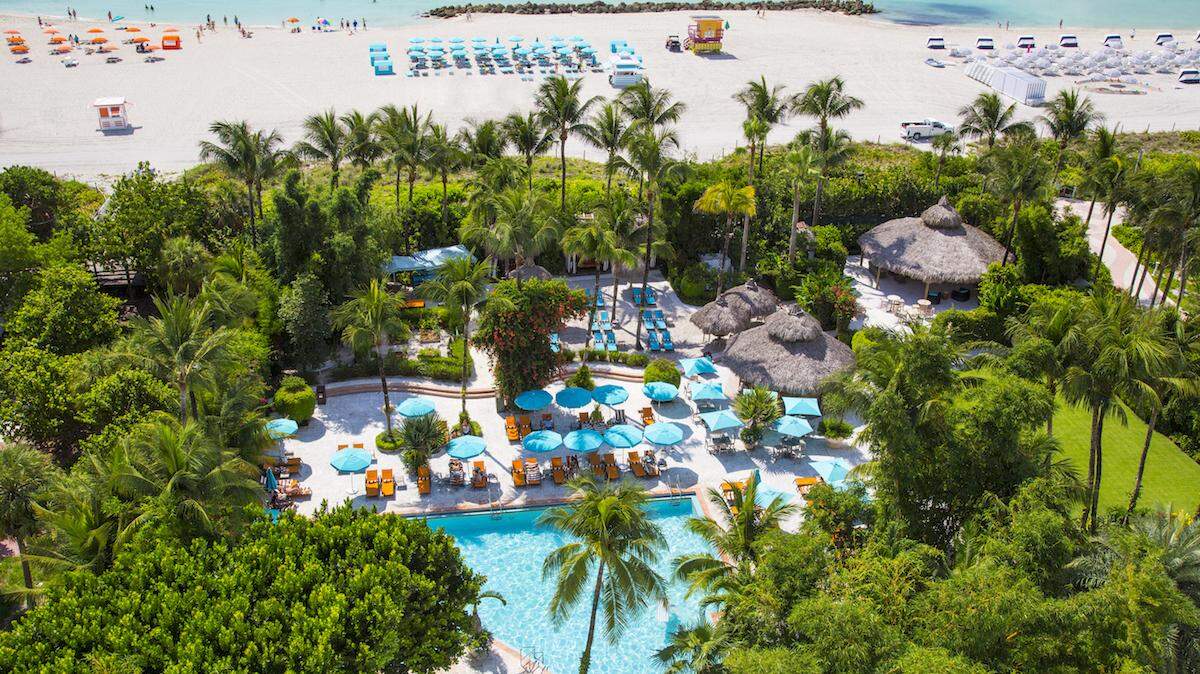 Beach and pool access are included with a spa treatment at The Palms.