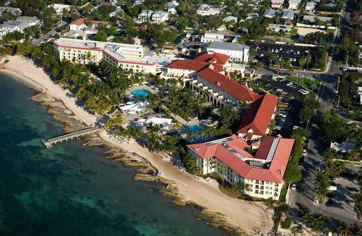 An aerial sweep of the historic Casa Marina resort.