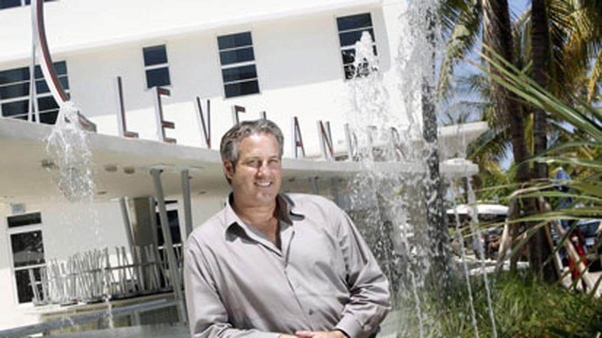 Mike Palma, general manager of The Clevelander, at the outside bar.