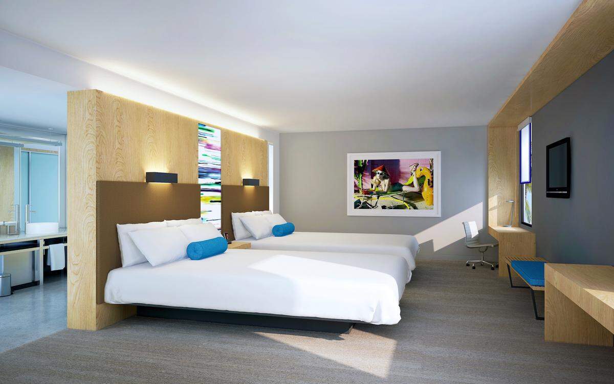 Guest rooms at The Gates hotel in South Beach.