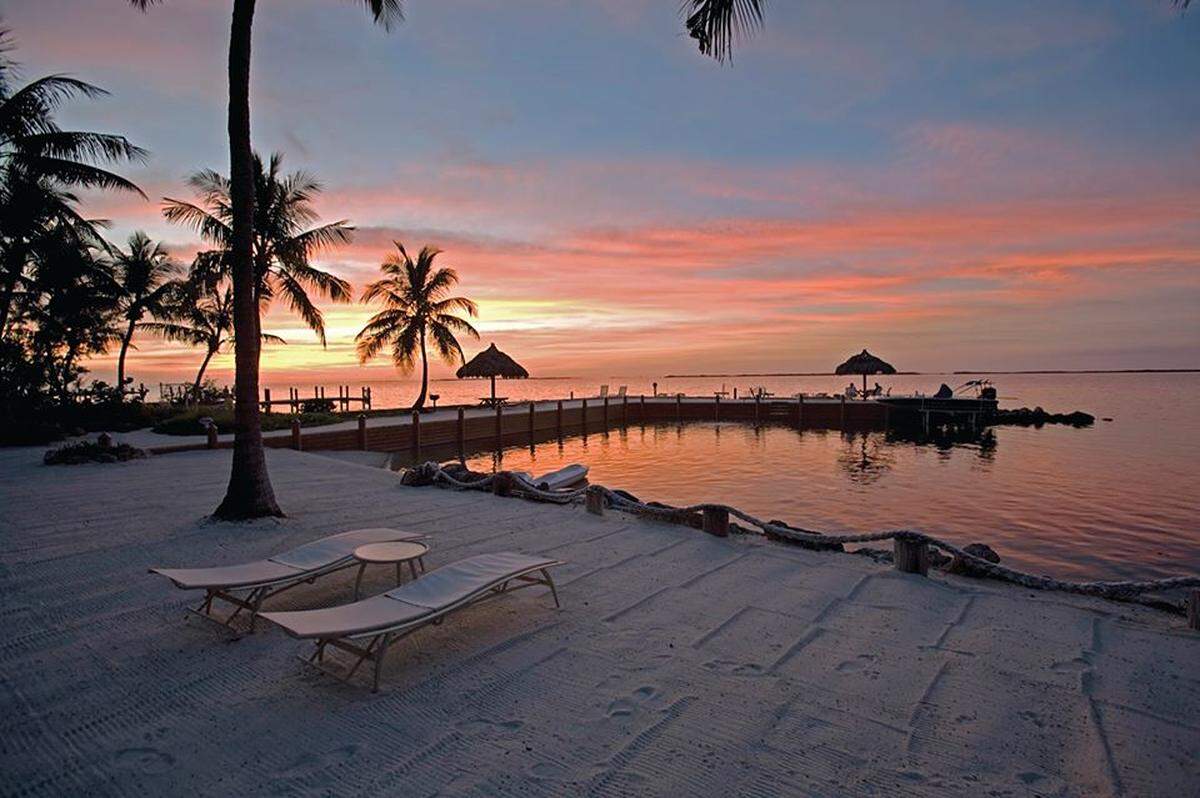 Sunsets at Kona Kai in Key Largo are legendary.