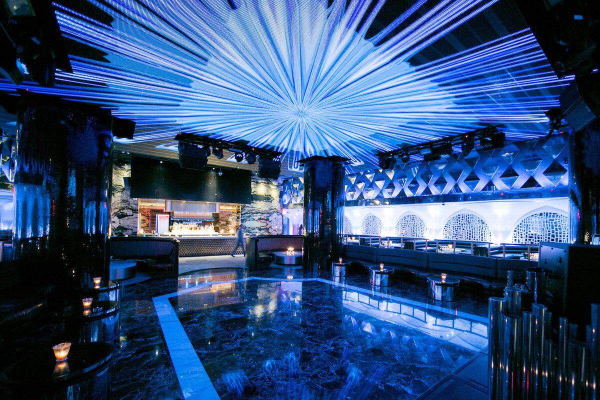 Inside the Lenny Kravitz designed Bond nightclub.