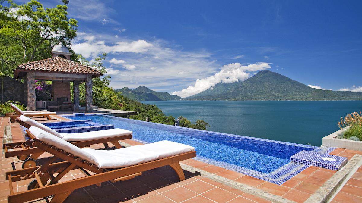 Views of Lake Atitlán from Casa Palopó.