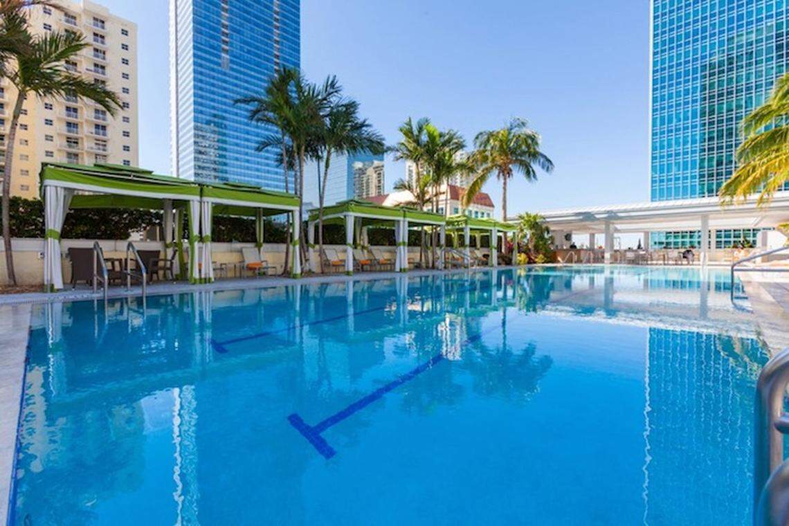 The Conrad Miami pool.