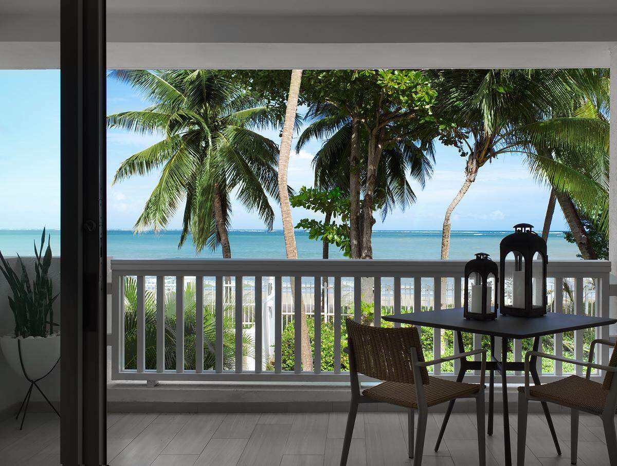 The idyllic views of the beach at Isla Verde from El San Juan hotel.