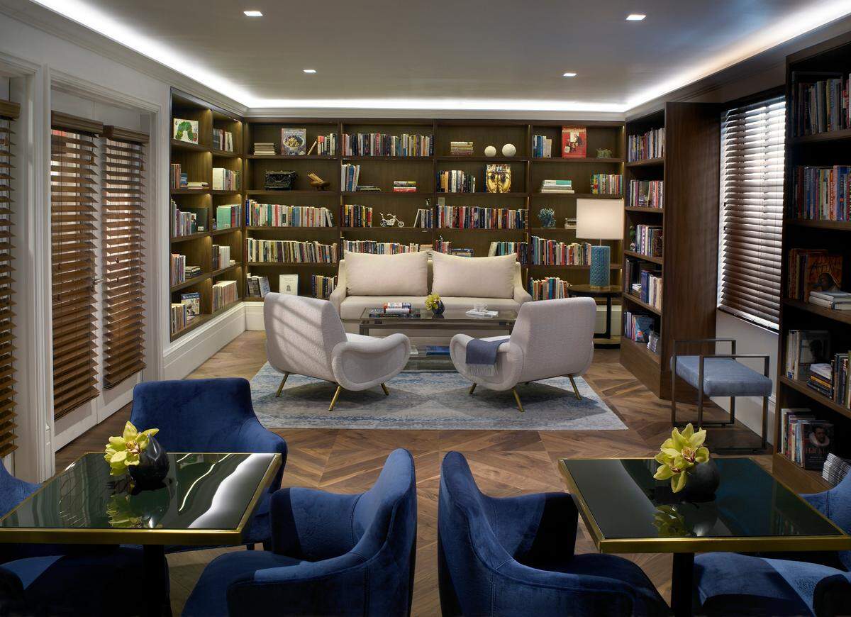 The library at The Betsy Hotel-South Beach.