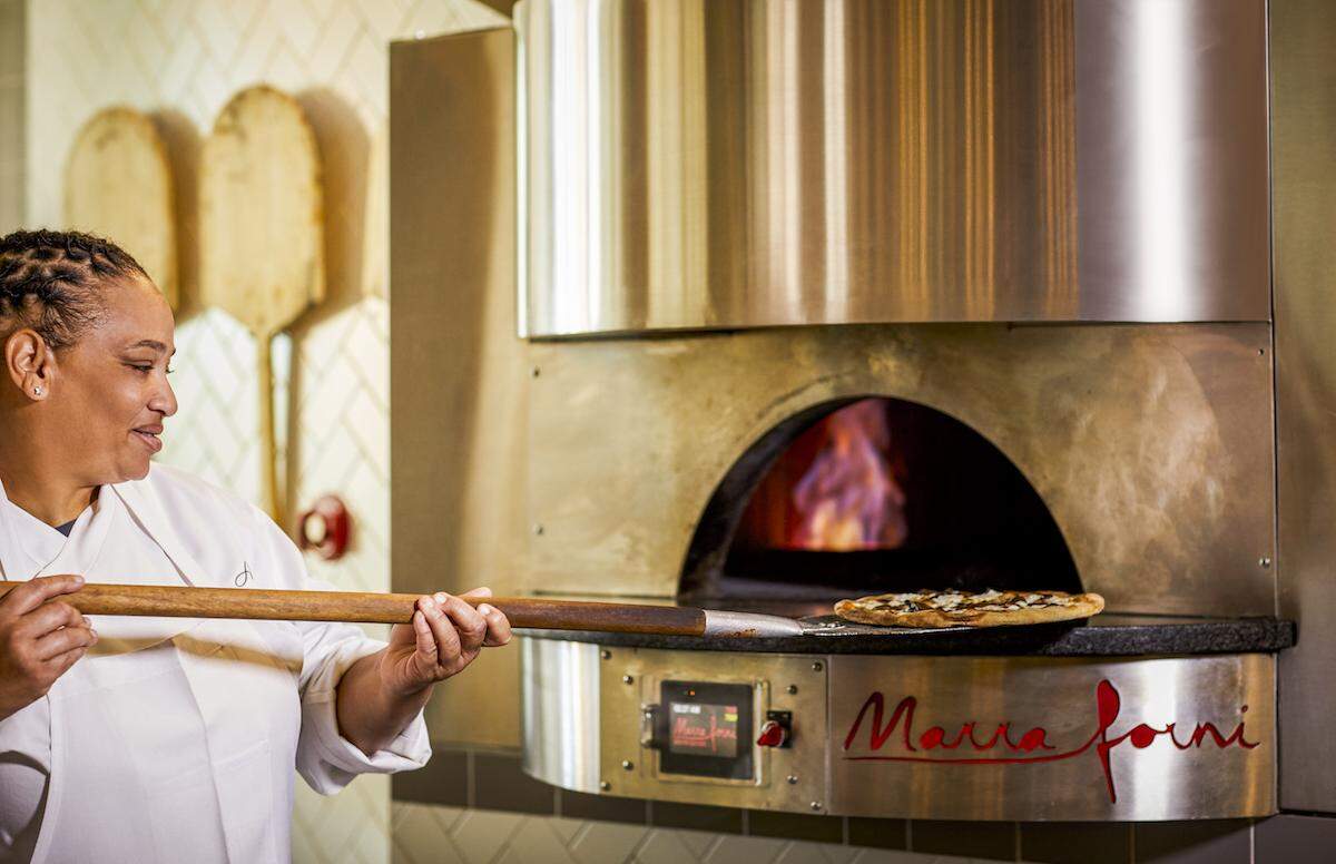 Wood fired pizzas are all the rage at Michael Schwartz's Fi'lia.