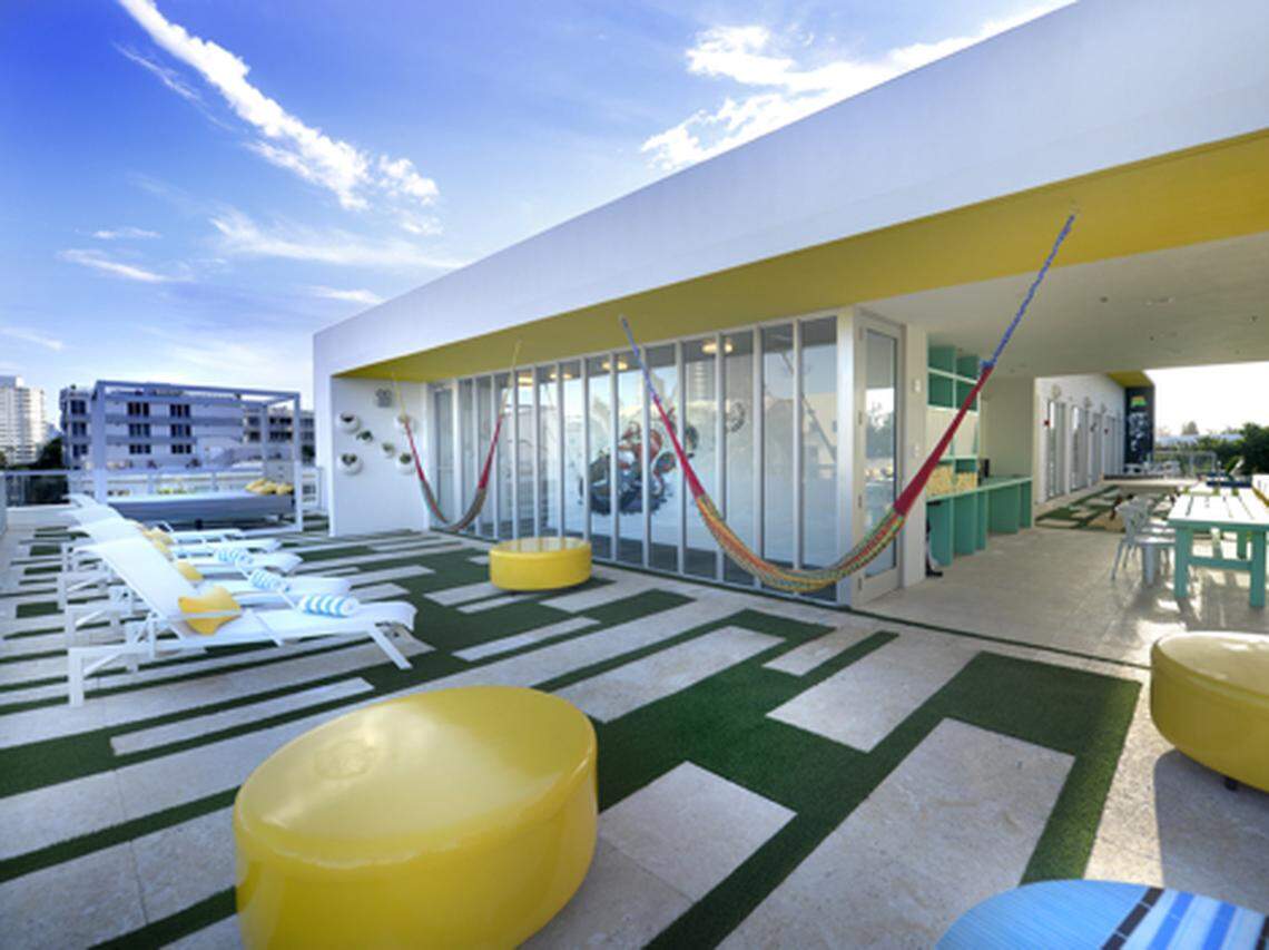 Vintro's playful rooftop lounge.