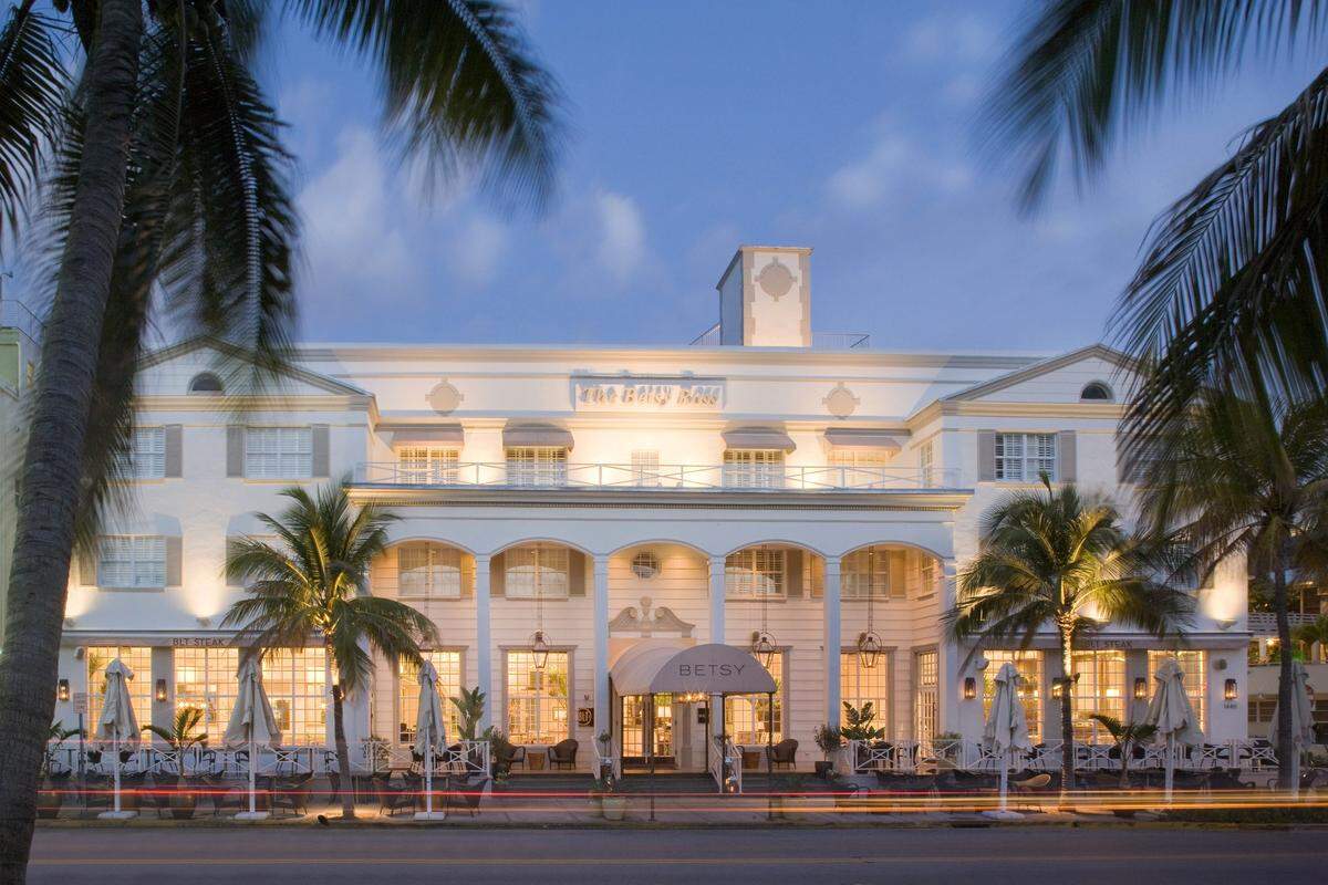 The facade of the The Betsy Hotel.