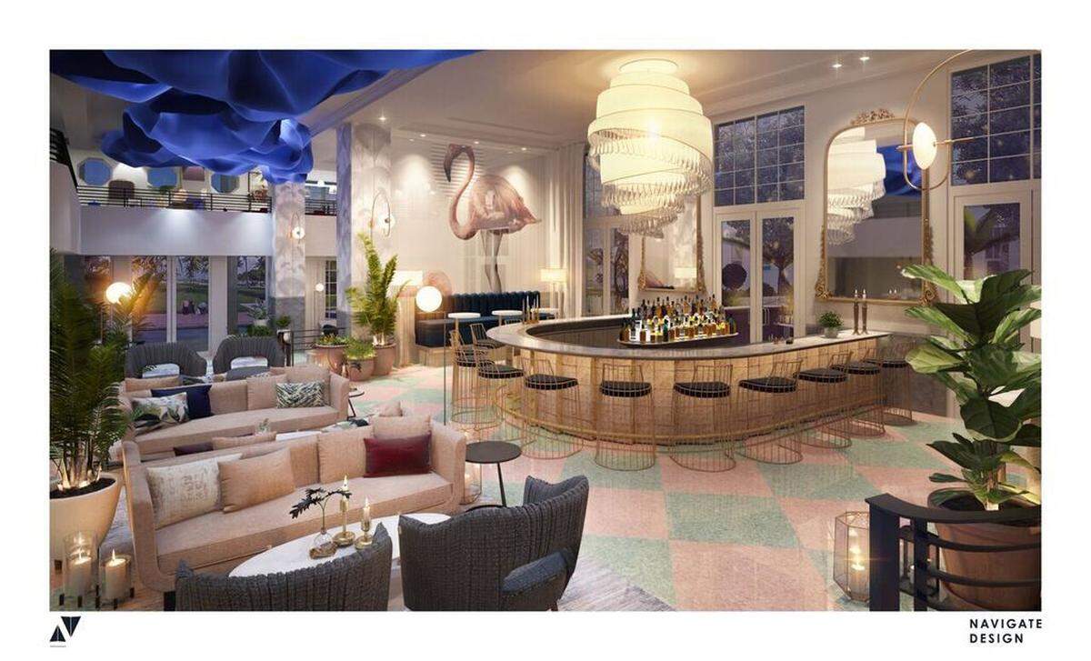 A rendering of the bar at the forthcoming Celino South Beach.