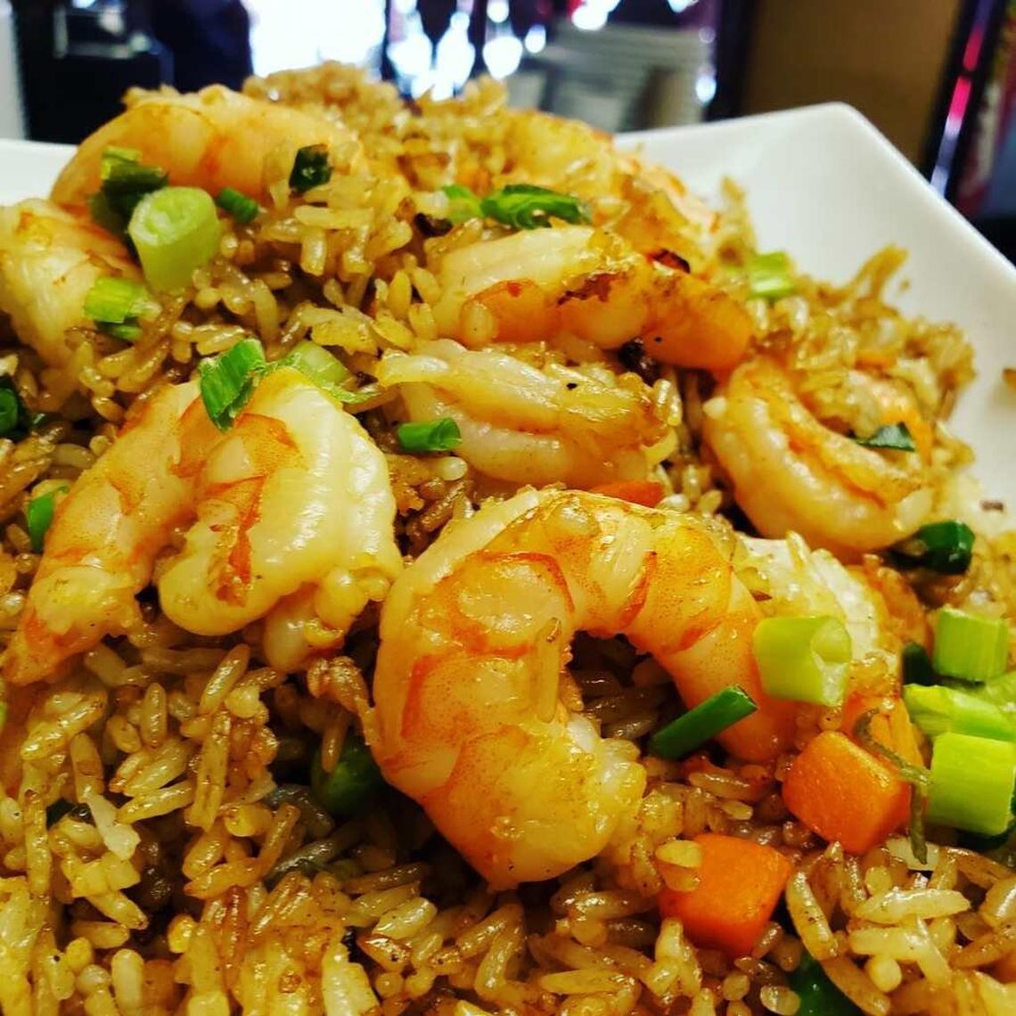 Shrimp fried rice is served at Qianlong in Doral. The Chinese restaurant was founded several years ago in Venezuela, where it was called El Palmar. Today, owner Yony Moy runs the restaurant in Doral.