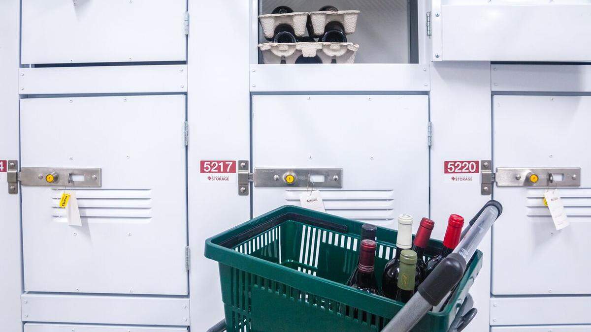 You can even stash just a few bottles of the good stuff in these little lockers.