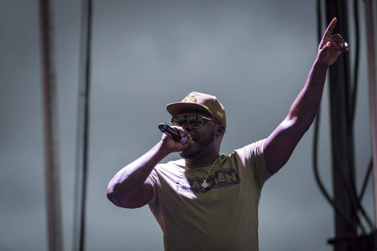 Haitian rapper Billy Blue performs at the Haitian Compas Festival at Mana Wynwood on May 19, 2018 Fans of Haitian music refused to let South Florida's wet weather prevent them from attending the Haitian Compas Festival Saturday at Mana Wynwood in Miami. The premier showcase for Haitian music and culture in the United States, the festival is celebrating 20 years.