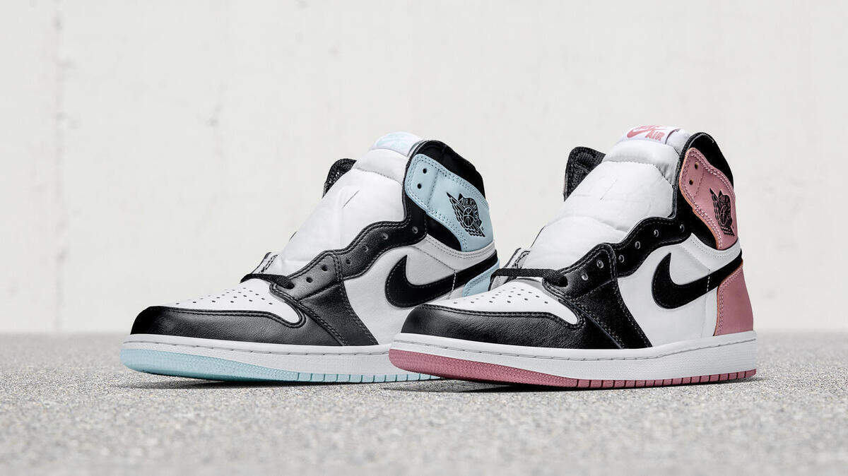 The Air Jordan 1 "Igloo" and the Air Jordan "Rust Pink," or the Art Basel Jordan 1s, introduce pastel colors to the classic 1984 kicks originally designed by Peter Moore. (Courtesy of Nike News)