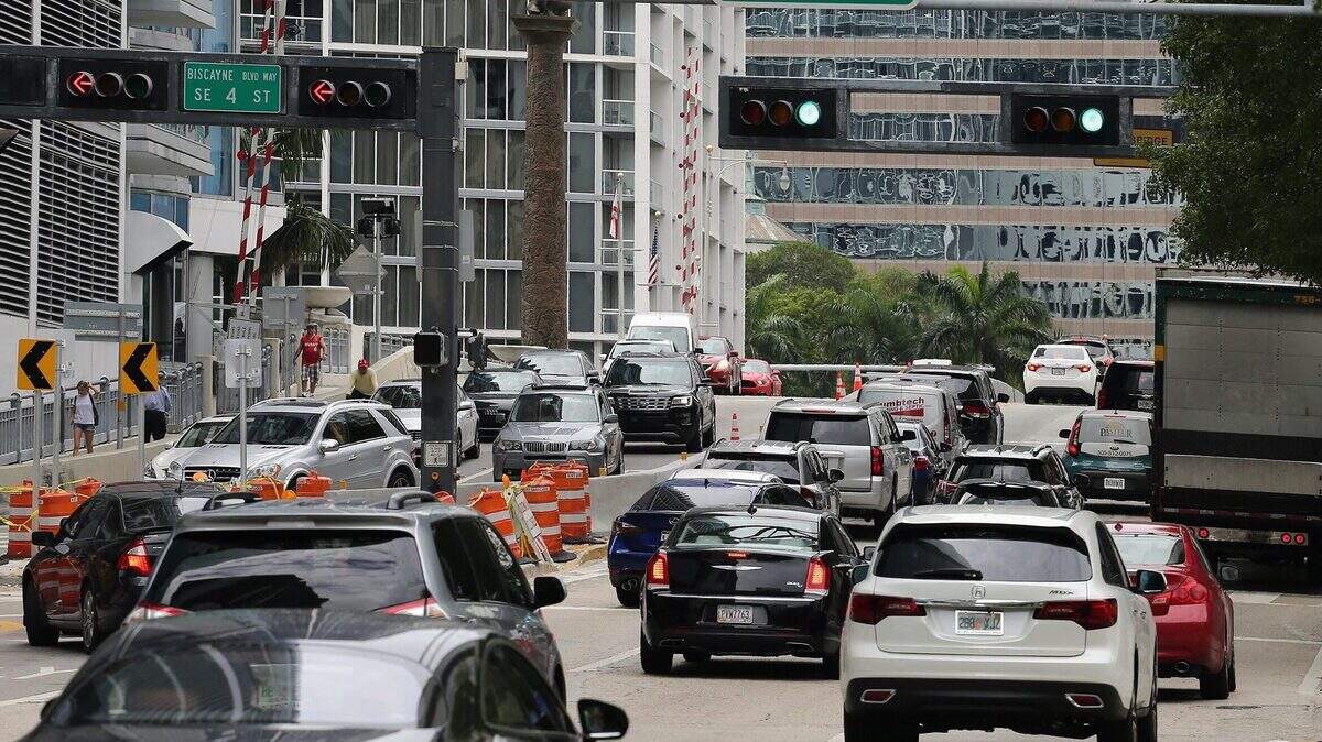 On Monday, May 23, 2016 the high traffic of pedestrians, cars, and trucks across the Brickell Avenue Bridge causes travel across to be frustrating and sometime unsafe.