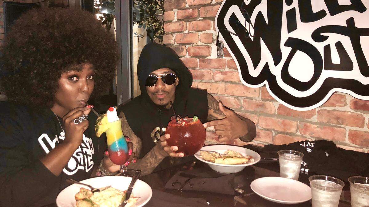 Amara La Negra and Nick Cannon Wild 'N Out on Ocean Drive