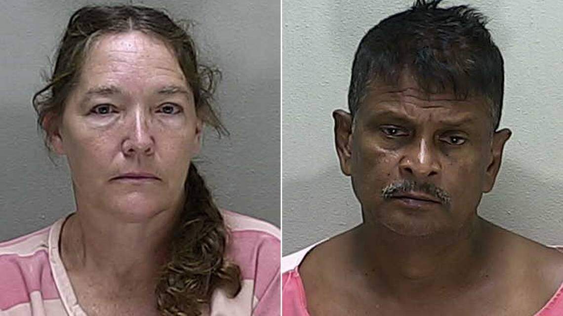 Ocala elementary school teacher Christine Egitto, left, and Himchan Bachan were charged with aggravated assault on Aug. 15, 2018, by Marion County Sheriff’s deputies in the knife and gun attack on a teen boy and girl. Marion County Jail