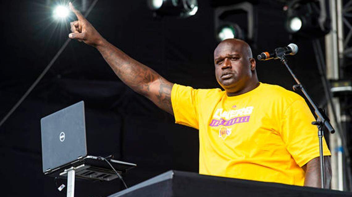 In this Sept. 15, 2017 file photo, Shaquille O’Neal, performing as DJ Diesel, appears at KAABOO 2017 in San Diego, Calif. O’Neal will put his deejay skills on display at his private carnival-style event in Miami. O’Neal said that his new event concept called “Shaq’s Fun House” will debut March 23 during Miami Music Week. Photo by Amy Harris